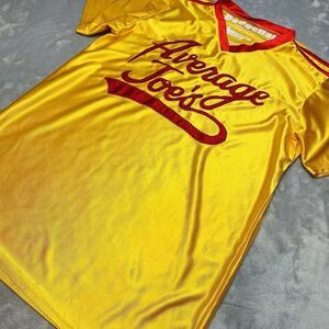 Average Joes Dodgeball Shirt Jersey Mens L Yellow Peter LaFleur Costume Agent